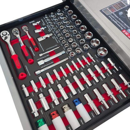 Професионален Шкаф с инструменти KraftWorld PRO 7 Пълни Чекмеджета – 258 Инструмента