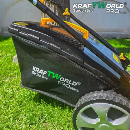 Самоходна бензинова косачка KraftWorld 5в1 с мулчиране и кош 65L