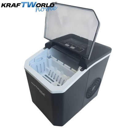 Ледогенератор KraftWorld KW-2766 – 12kg/24h, 2 размера лед, 6–8 минути