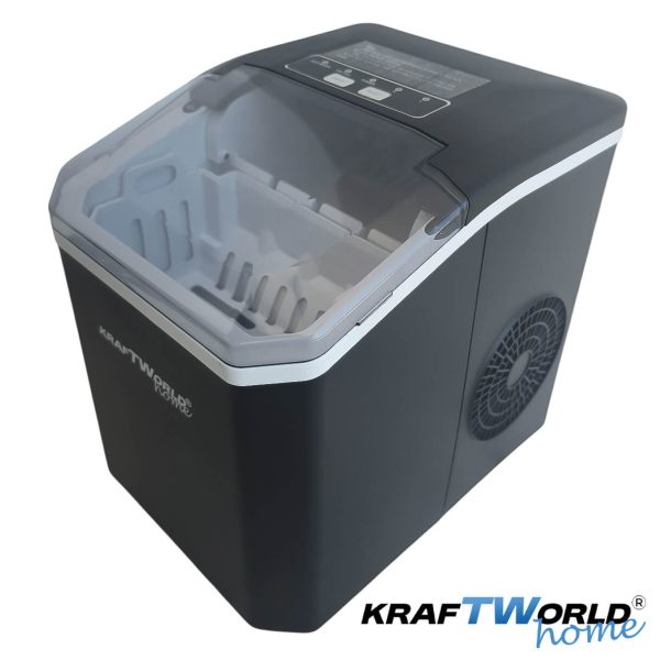Ледогенератор KraftWorld KW-2766 – 12kg/24h, 2 размера лед, 6–8 минути