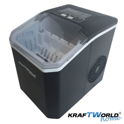 Ледогенератор KraftWorld KW-2766 – 12kg/24h, 2 размера лед, 6–8 минути