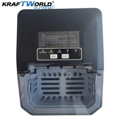 Ледогенератор KraftWorld KW-2766 – 12kg/24h, 2 размера лед, 6–8 минути