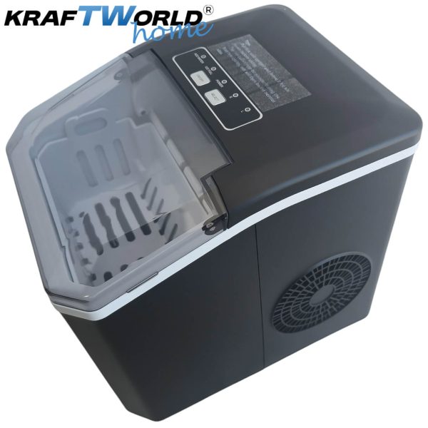 Ледогенератор KraftWorld KW-2766 – 12kg/24h, 2 размера лед, 6–8 минути