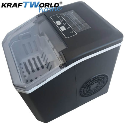 Ледогенератор KraftWorld KW-2766 – 12kg/24h, 2 размера лед, 6–8 минути