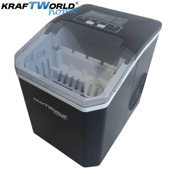 Ледогенератор KraftWorld KW-2766 – 12kg/24h, 2 размера лед, 6–8 минути