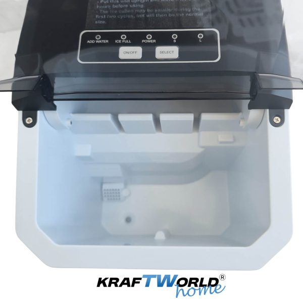 Ледогенератор KraftWorld KW-2766 – 12kg/24h, 2 размера лед, 6–8 минути