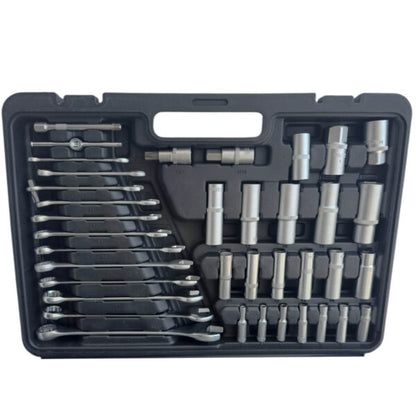 Гедоре KraftWorld 216 части 1/4″ 3/8″ 1/2″ CR-V – пълен комплект за професионалисти