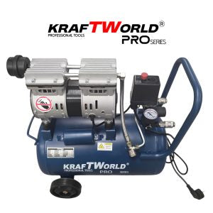 Безмаслен бутален компресор 25L KraftWorld PRO Series KW-2852 – тих, компактен и мощен