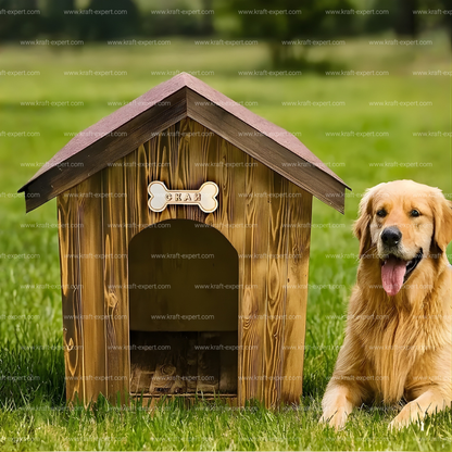 Дървена къщичка за куче - Размер Средна (M)
