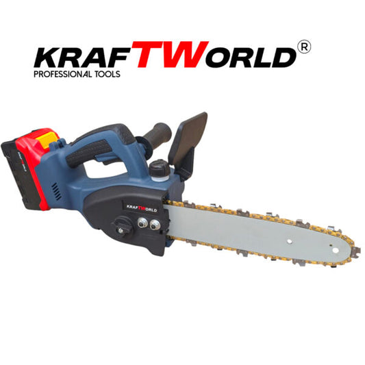 Акумулаторен Трион Резачка за Клони KraftWorld с 2 Батерии и 2 Вериги