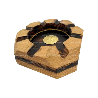 Дървен пепелник за цигари 4 x 15 х 15 см