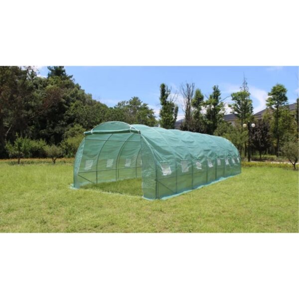 Тунелна оранжерия 800x300x200cm с 2 Врати и 16 прозореца