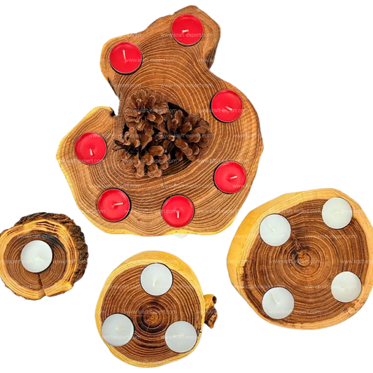 Свещник от дърво – ръчна изработка