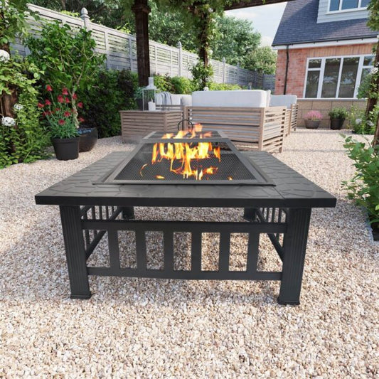 Градинска маса 3в1 KraftWorld Garden Line – BBQ, камина, ледарка