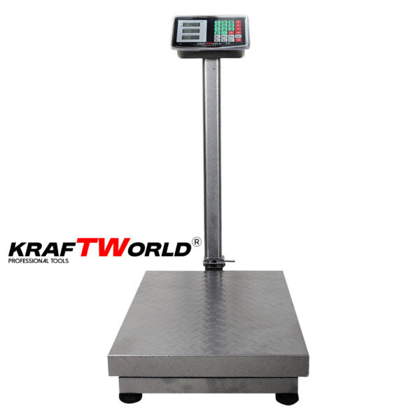 Електронен платформен кантар KraftWorld – до 300 кг, платформа 45×60см