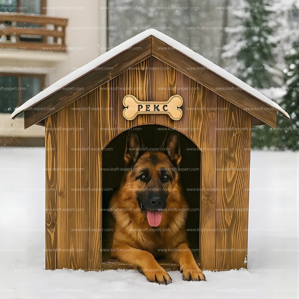 Дървена къщичка за куче - Размер Голяма (L)