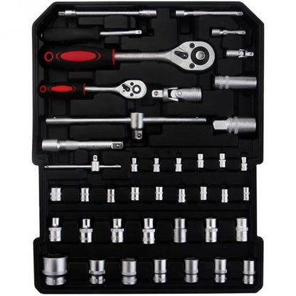 Куфар с инструменти 499 части KraftWorld – тресчотка, ключове, отвертки, клещи