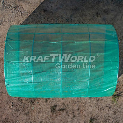 Оранжерия KraftWorld 4×3×2м – Парник с усилена конструкция и 8 прозореца, армирано UV покритие