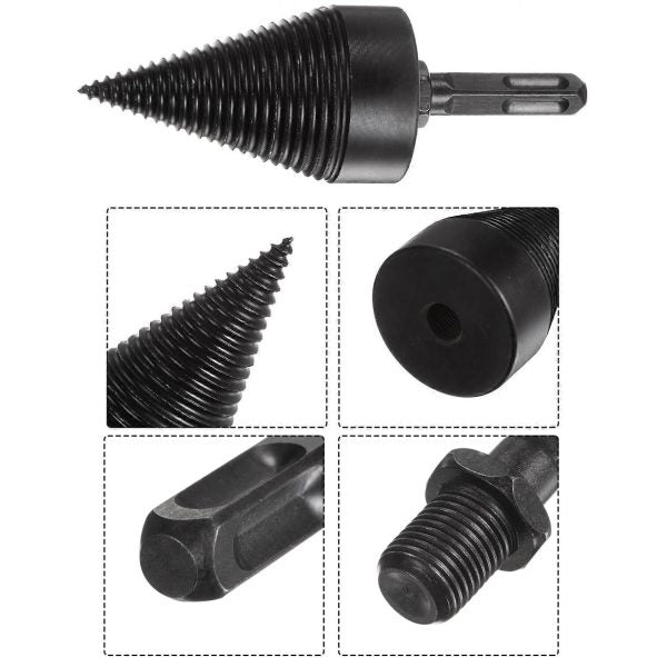 Конус за цепене на дърва 50мм KraftWorld – приставка за перфоратор SDS