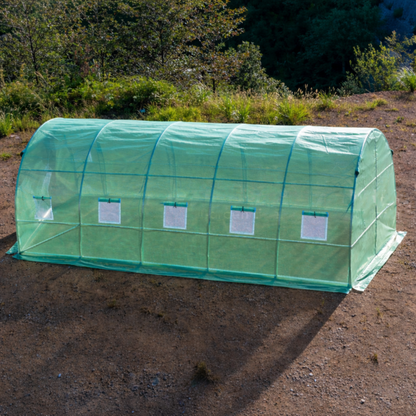 Тунелна Оранжерия – Парник 5×3×2 м – подсилени тръби, UV защита,10 прозореца