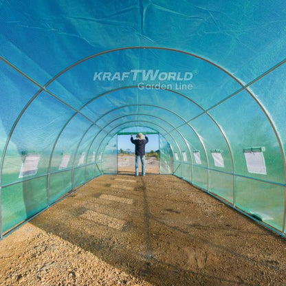 Премиум парник / тунелна оранжерия KraftWorld 6×3×2м – подсилена конструкция,армирано покритие