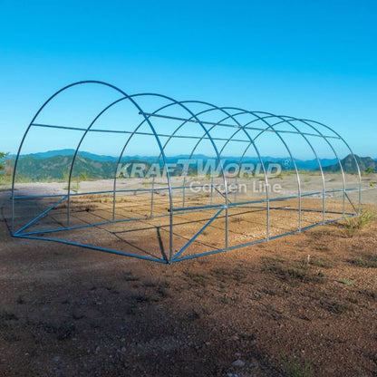 Премиум парник / тунелна оранжерия KraftWorld 6×3×2м – подсилена конструкция,армирано покритие