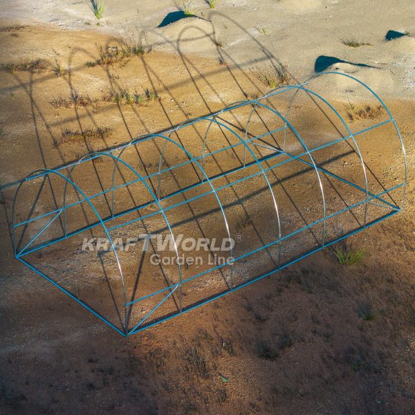 Премиум парник / тунелна оранжерия KraftWorld 6×3×2м – подсилена конструкция,армирано покритие