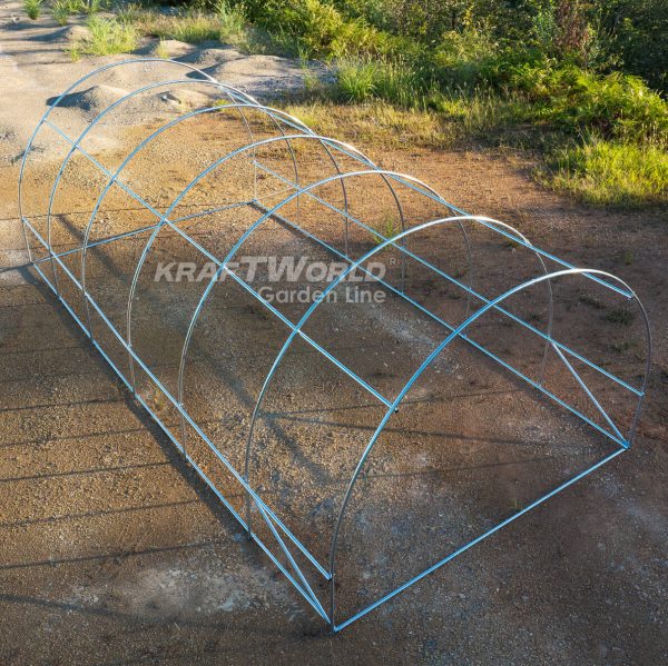 Премиум парник / тунелна оранжерия KraftWorld 6×3×2м – подсилена конструкция,армирано покритие