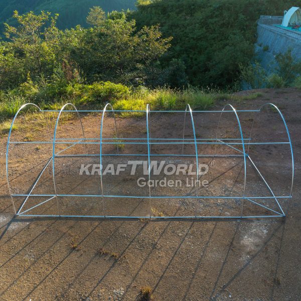 Премиум парник / тунелна оранжерия KraftWorld 6×3×2м – подсилена конструкция,армирано покритие