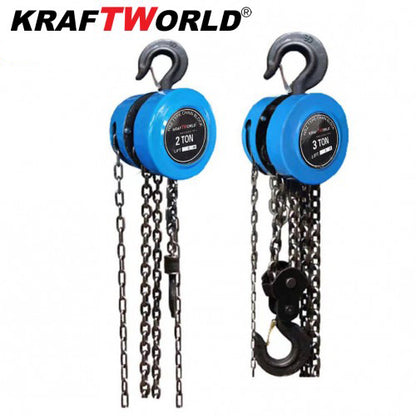 Ръчна лебедка 3Т с верига с лостов механизъм KraftWorld 3m въже