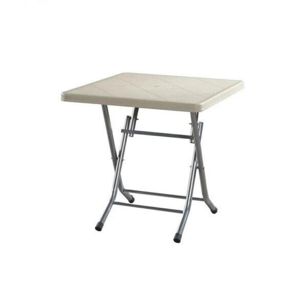 Сгъваема маса 80х80 + 4 удобни стола с подлакътници – за двор, балкон, тераса