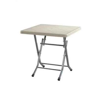 Сгъваема маса 80х80 + 4 удобни стола с подлакътници – за двор, балкон, тераса