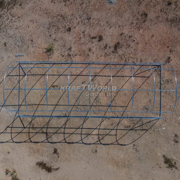 Премиум тунелна оранжерия/парник KraftWorld 8×3×2м – 16 прозореца, стоманена конструкция,армирано покритие