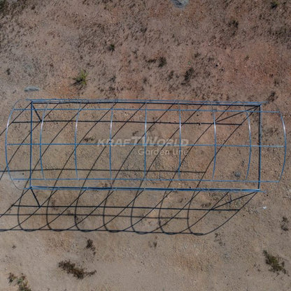 Премиум тунелна оранжерия/парник KraftWorld 8×3×2м – 16 прозореца, стоманена конструкция,армирано покритие