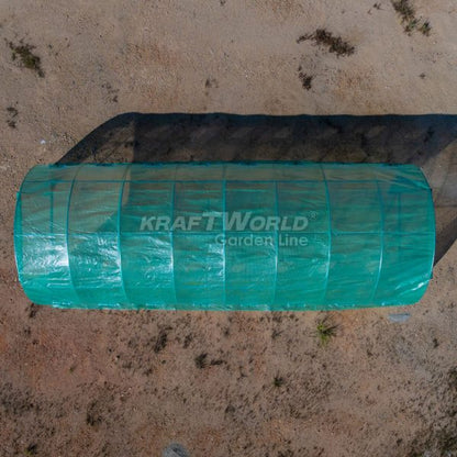 Премиум тунелна оранжерия/парник KraftWorld 8×3×2м – 16 прозореца, стоманена конструкция,армирано покритие