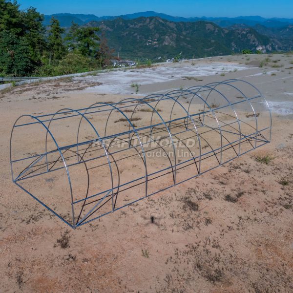 Премиум тунелна оранжерия/парник KraftWorld 8×3×2м – 16 прозореца, стоманена конструкция,армирано покритие