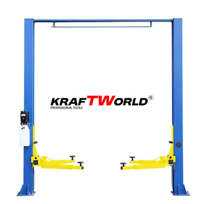 Мощен двуколонен подемник за 5 тона – идеален за автомобили и лекотоварни камиони