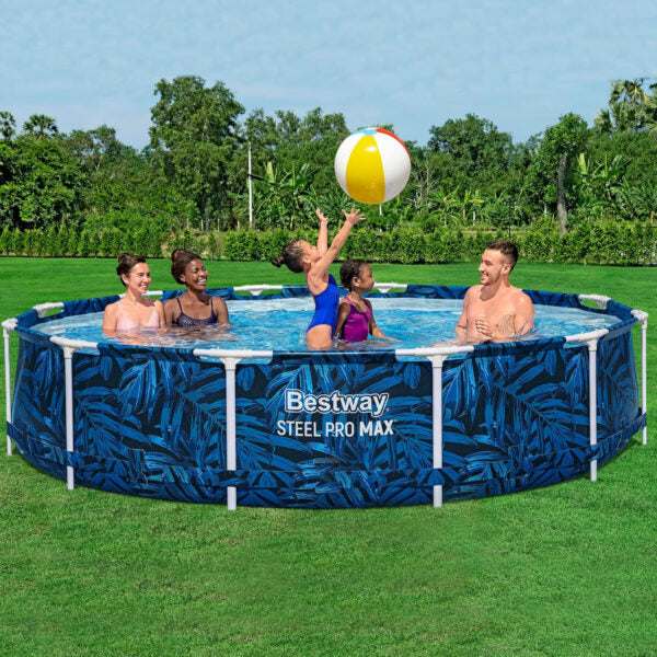 Кръгъл Сглобяем Басейн Steel Pro Max 3.05m X 66cm – Голям, Удобен с Филтърна помпа