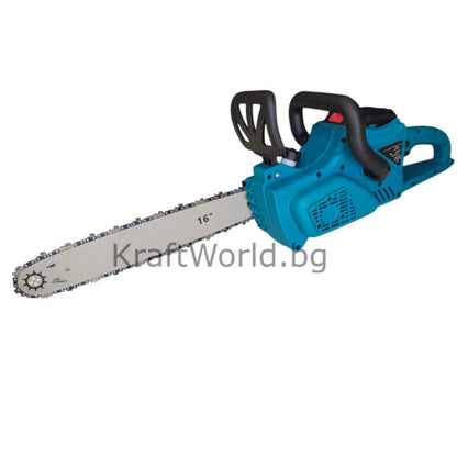 Акумулаторна Резачка за Дърва 40 см с Двойна Батерия, 2 Шини и 2 Вериги