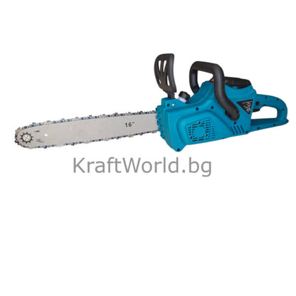 Акумулаторна Резачка за Дърва 40 см с Двойна Батерия, 2 Шини и 2 Вериги