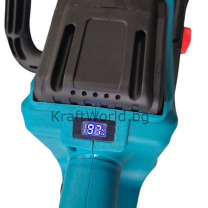 Акумулаторна Резачка за Дърва 40 см с Двойна Батерия, 2 Шини и 2 Вериги