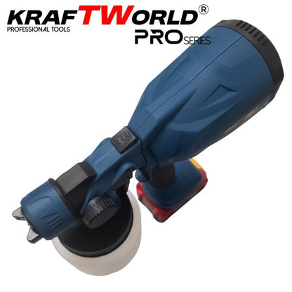 Акумулаторен пистолет за боядисване KraftWorld 21V 800 мл