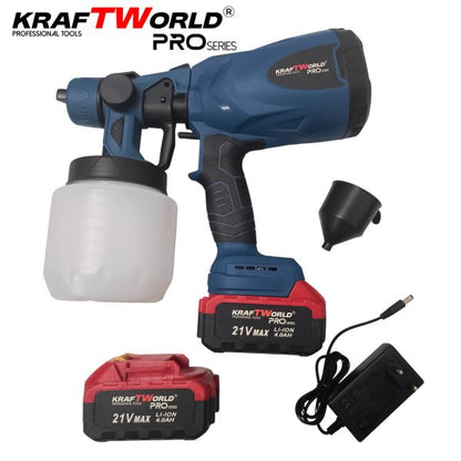 Акумулаторен пистолет за боядисване KraftWorld 21V 800 мл