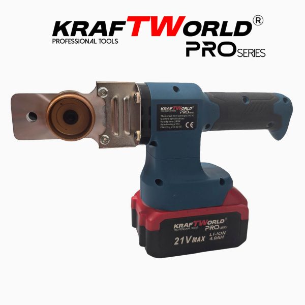 Акумулаторен поялник / лепачка за ППР тръби KraftWorld 21V с дисплей