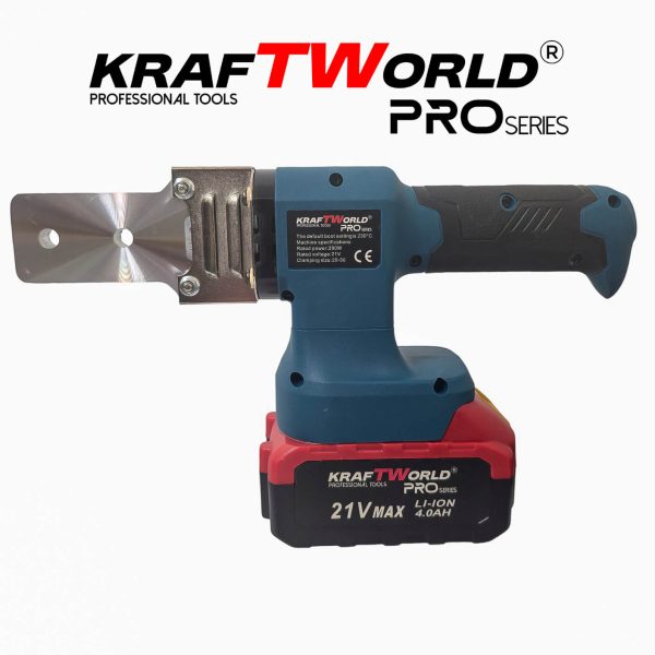 Акумулаторен поялник / лепачка за ППР тръби KraftWorld 21V с дисплей