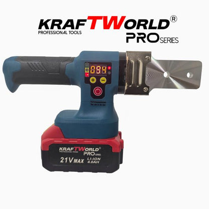 Акумулаторен поялник / лепачка за ППР тръби KraftWorld 21V с дисплей