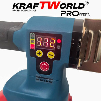 Акумулаторен поялник / лепачка за ППР тръби KraftWorld 21V с дисплей