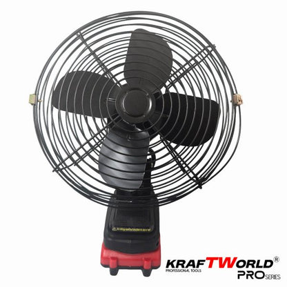 Акумулаторен Преносим вентилатор KraftWorld PRO 21V с 2 батерии 4Ah