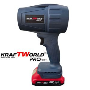 Акумулаторна турбо духалка KraftWorld PRO 21V с 3 приставки