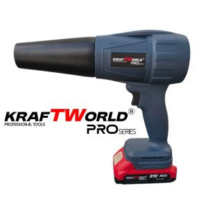 Акумулаторна турбо духалка KraftWorld PRO 21V с 3 приставки